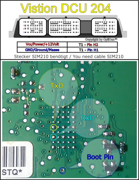 Visteon DCU 204 (Ford) pinout diagram 1